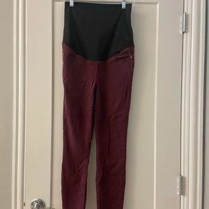 Loft maroon maternity skinny pants